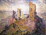 Paul Signac Landscape with a Ruined Castle France oil painting artist